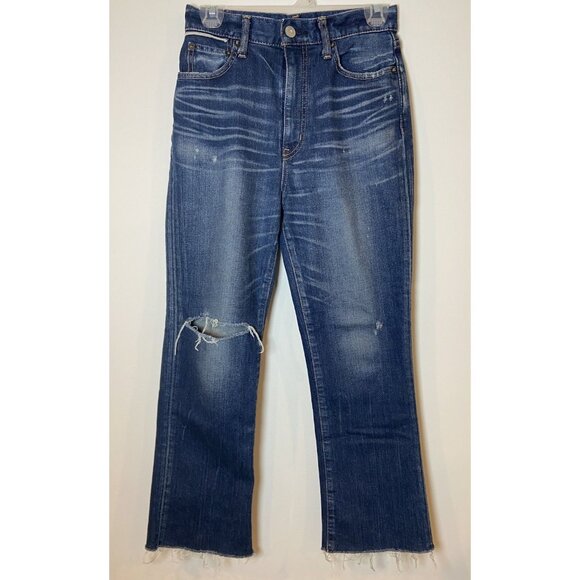 Moussy Vintage Jeans Straight Leg Raw Hem Distressed Size 26 - Picture 1 of 6